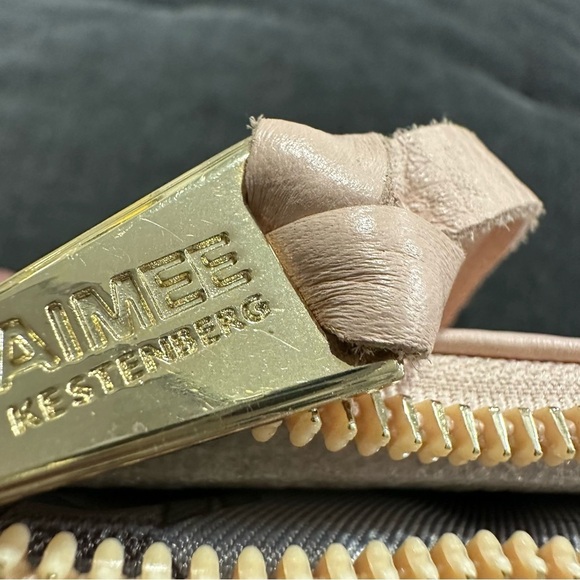 NWOT Aimee Kestenberg Leather Wristlet “Saturdays are for the girls” - Picture 2 of 6